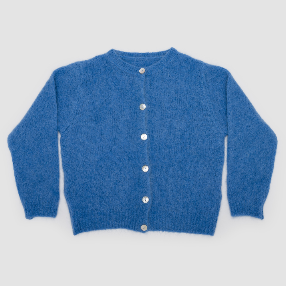 Kidmohair-Strickjacke