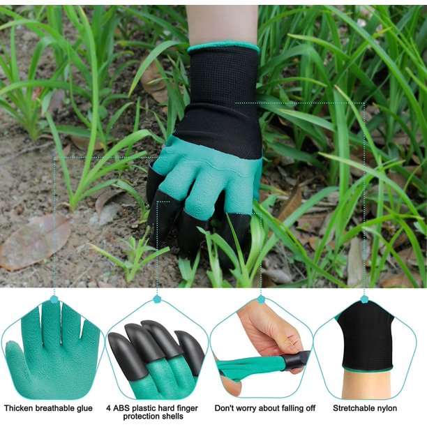 Garden Gloves With Claws Waterproof Garden Gloves For Digging Planting Breathable Gardening Gloves For Yard Work
