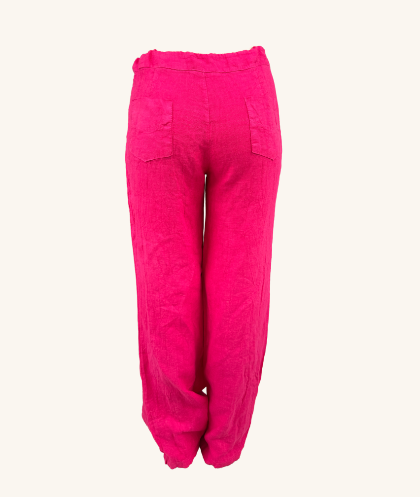 Leinenhose mit weitem Bein