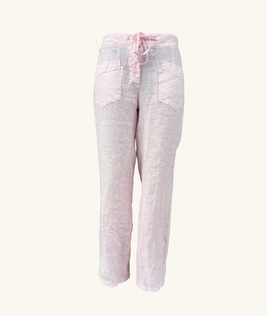 Leinenhose mit weitem Bein