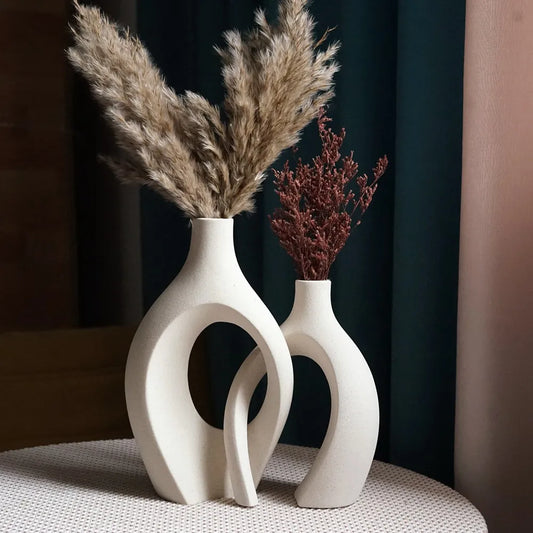 CAPIRON Luxury Decorative Ceramic Vase Home Decoration Accessories Nordic Flower House Interior Living Room Tabletop Modern Art