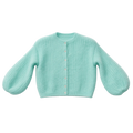 Kid Mohair Strickjacke mit Ballonärmeln