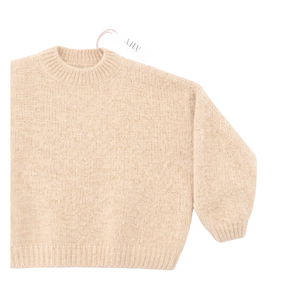 Luftiger grobmaschig gestrickter Mohair Pullover