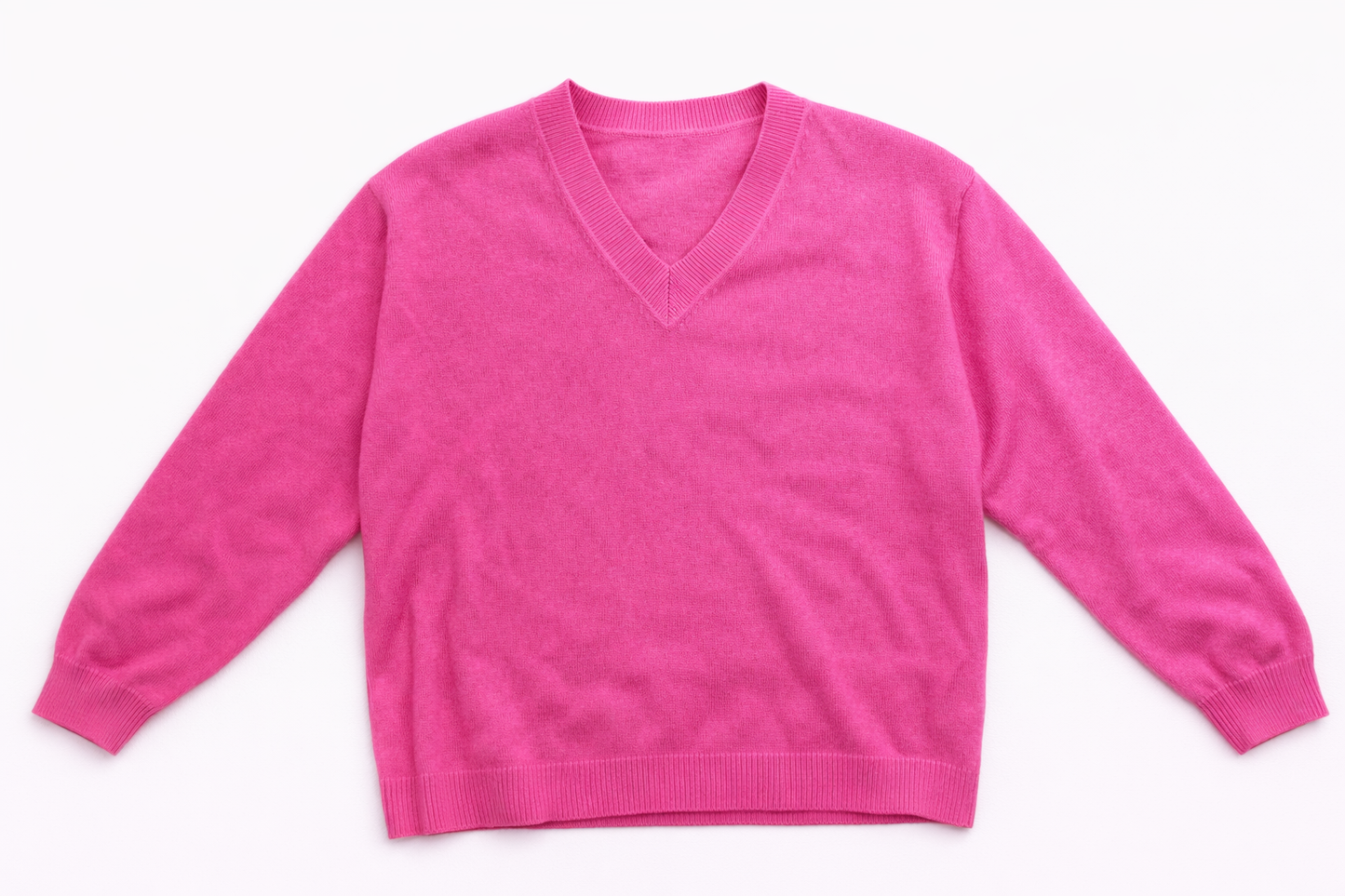 Pullover mit V-Kragen aus Cashmere-Mix