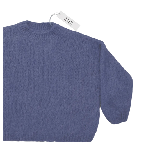 Luftiger grobmaschig gestrickter Mohair Pullover