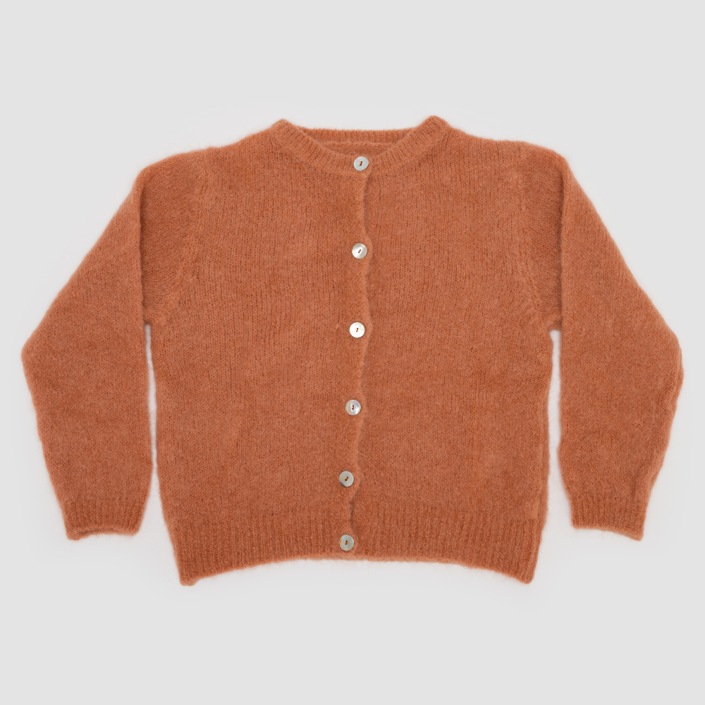 Kidmohair-Strickjacke