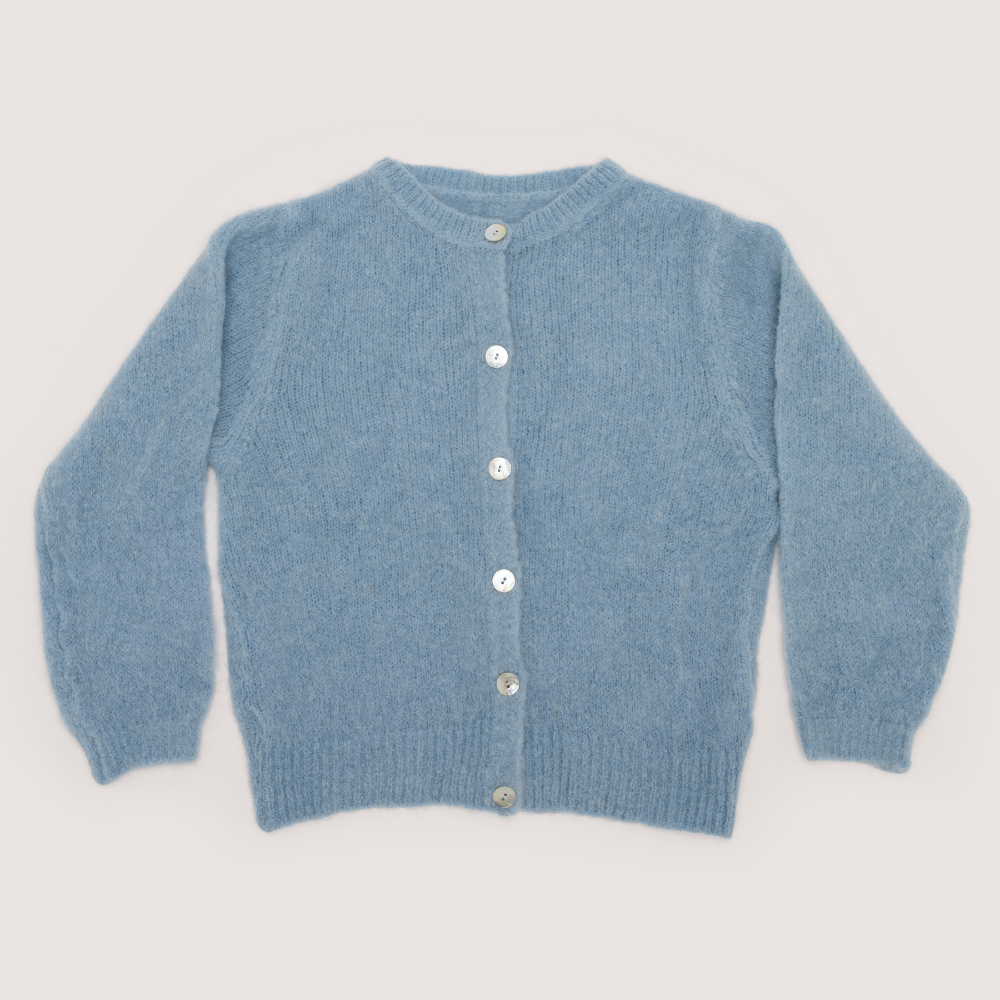 Kidmohair-Strickjacke