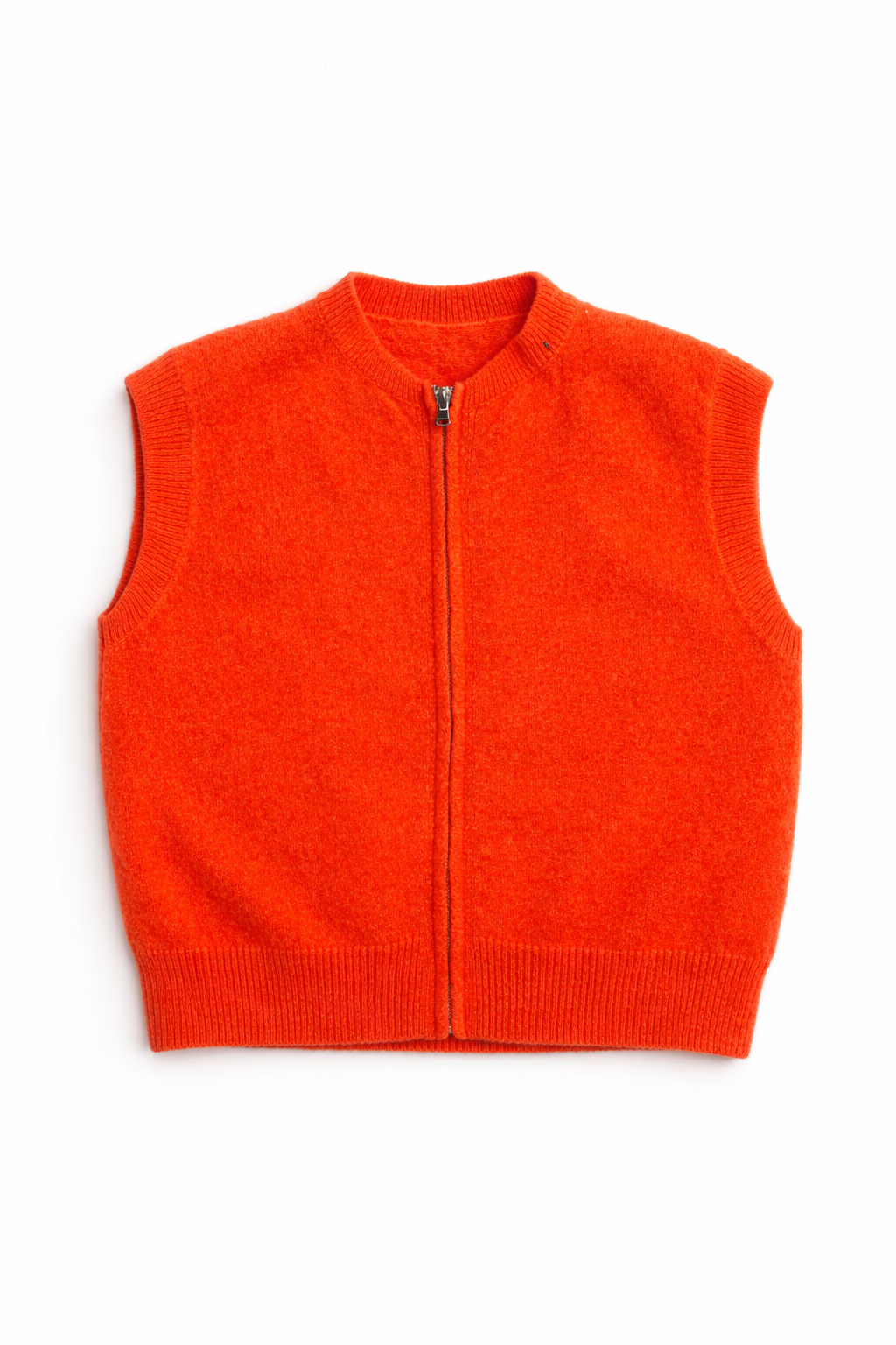 Flauschiger Pullunder im Bomberstyle mit Reißverschluss