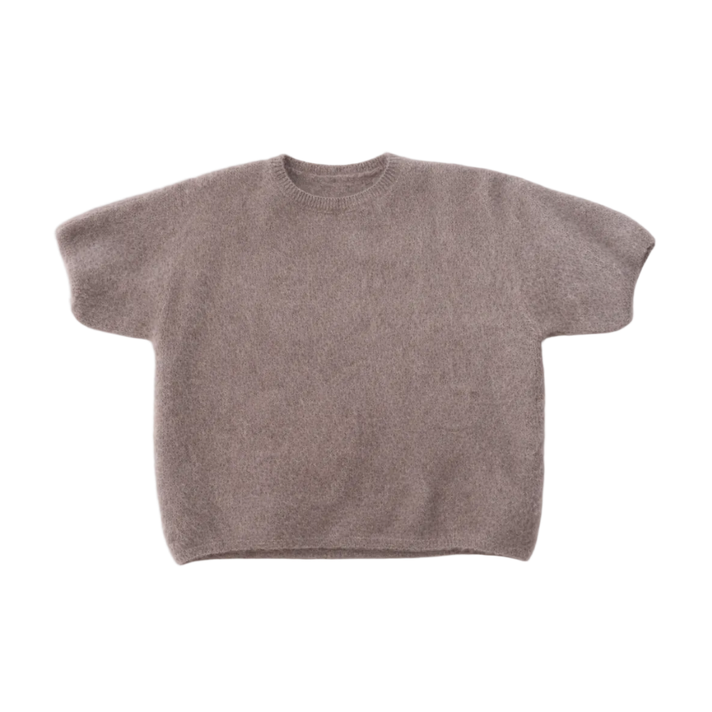 Kurzarmiger Strickpullover