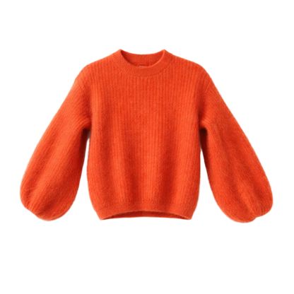Kid Mohair Pullover mit Ballonärmeln