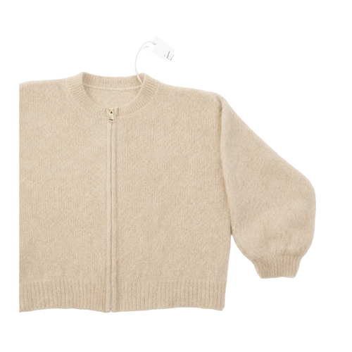 Flauschige Jacke im Bomberstyle mit Reißverschluss