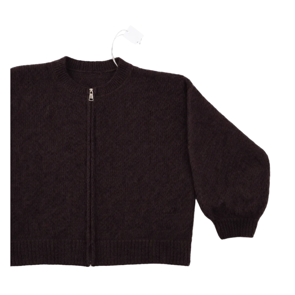 Flauschige Jacke im Bomberstyle mit Reißverschluss