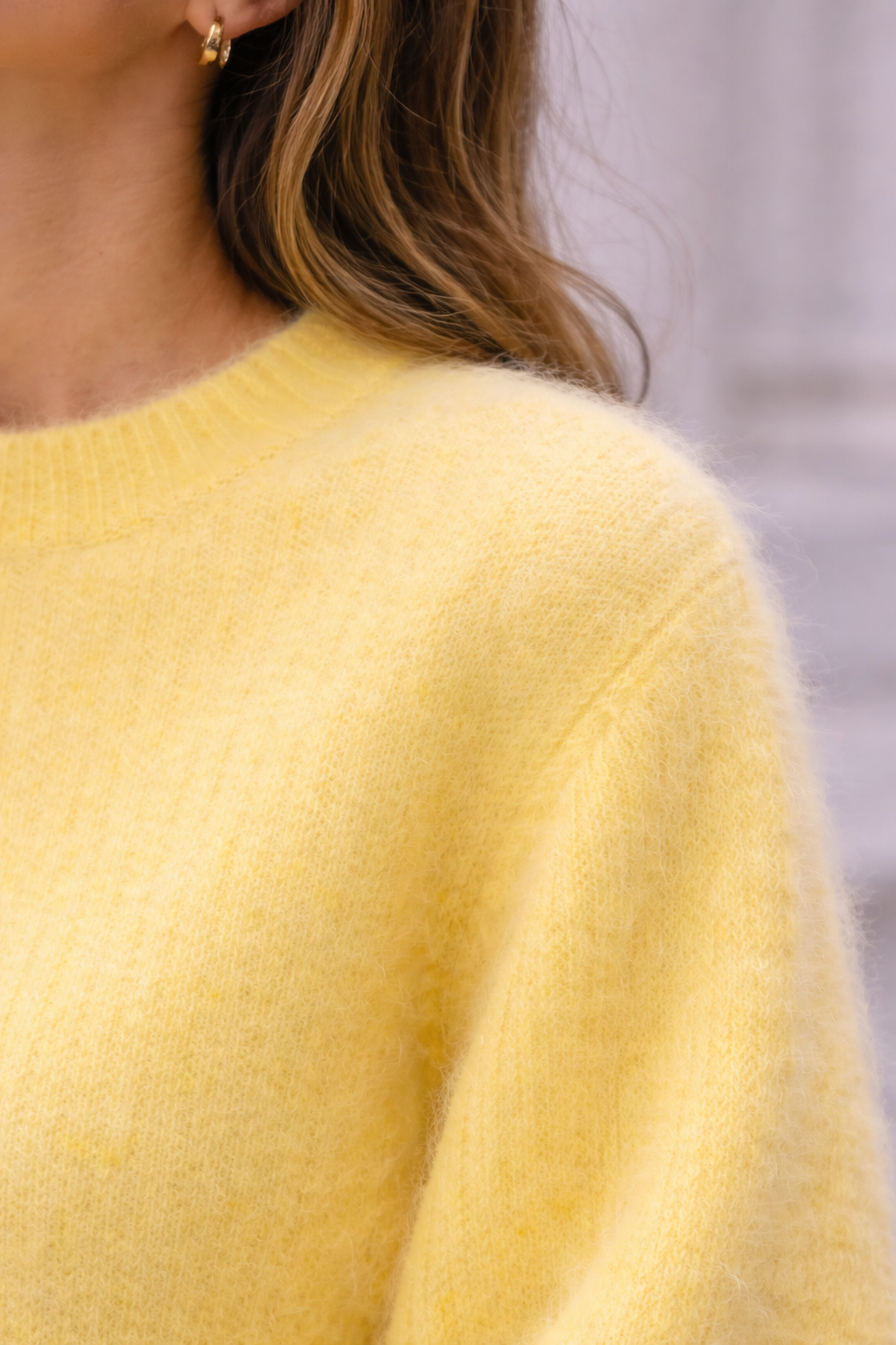 Kid Mohair Pullover mit Ballonärmeln