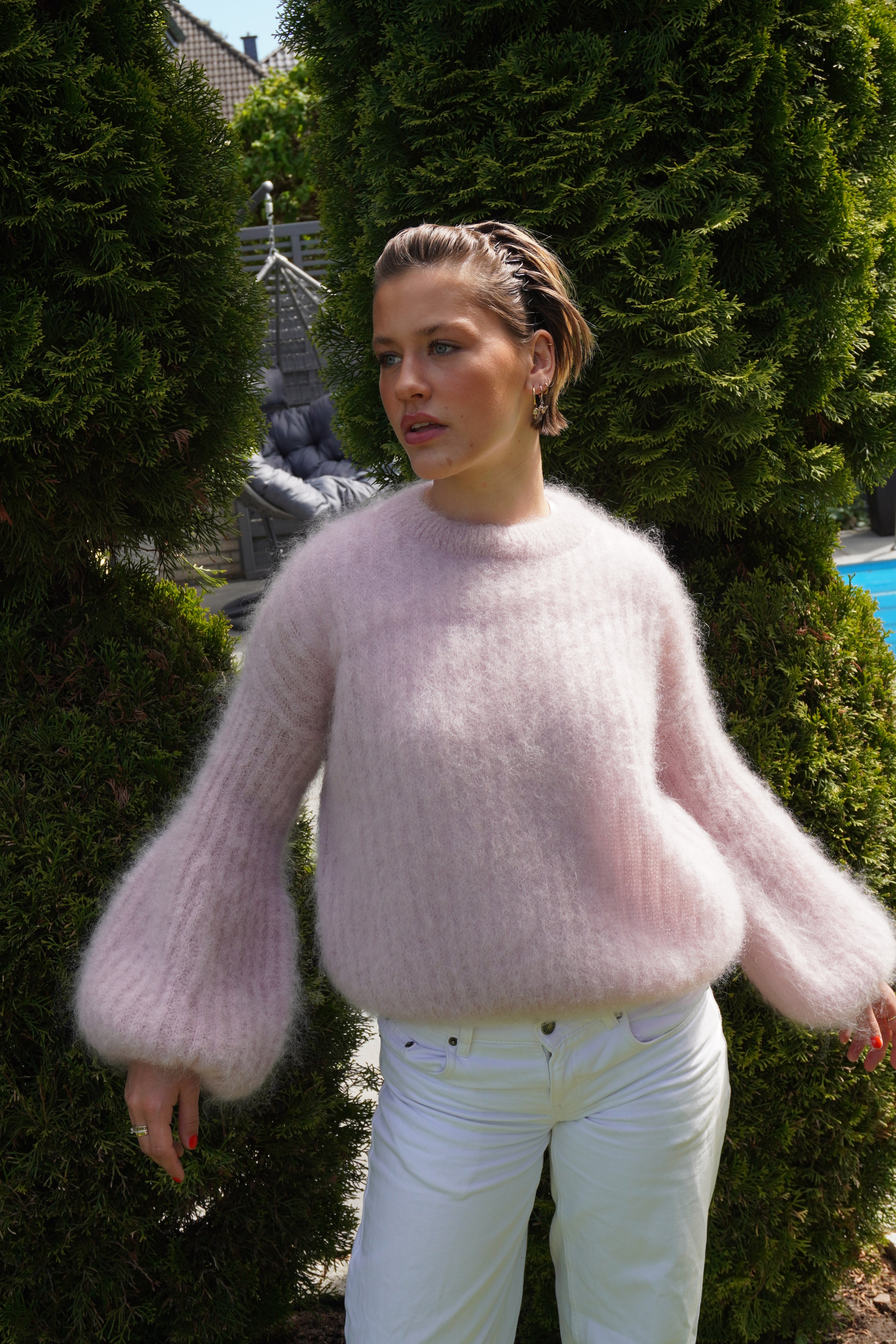Kid Mohair Pullover mit Ballonärmeln