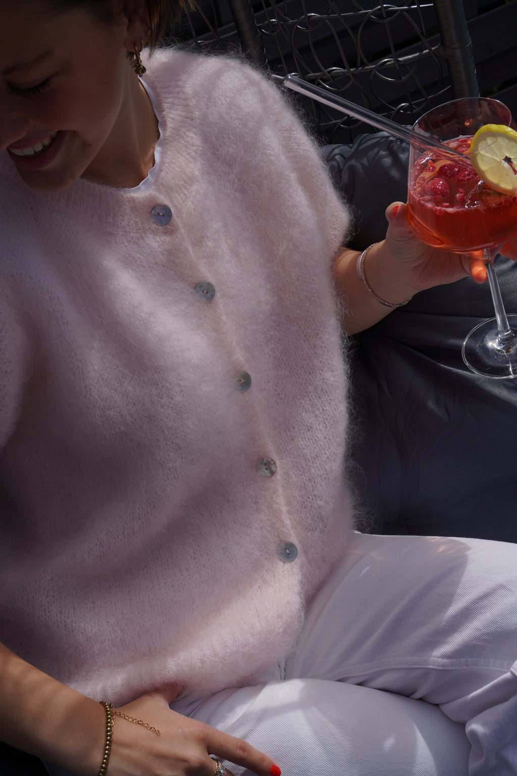 cloud blush cardigan