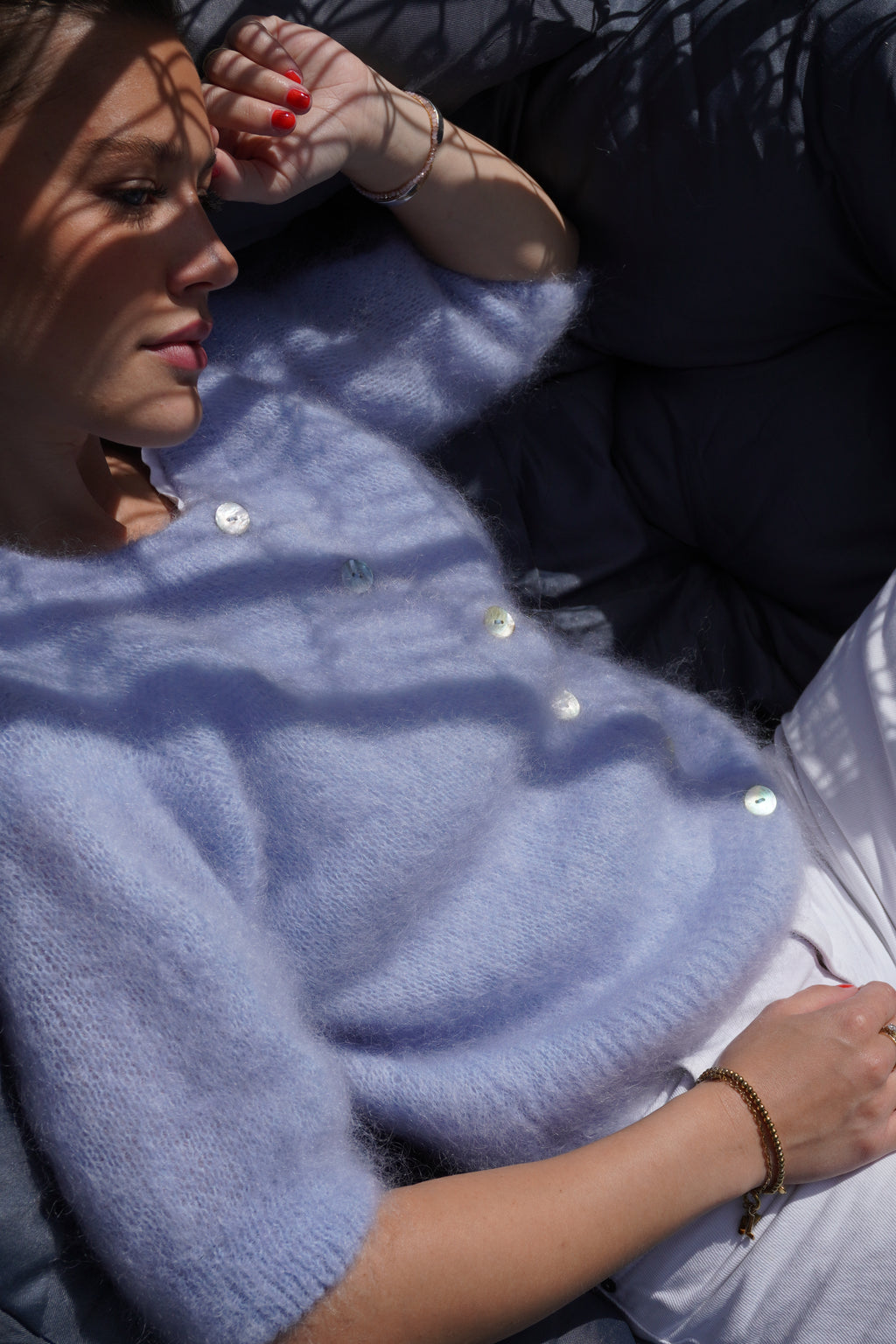 cloud blush cardigan