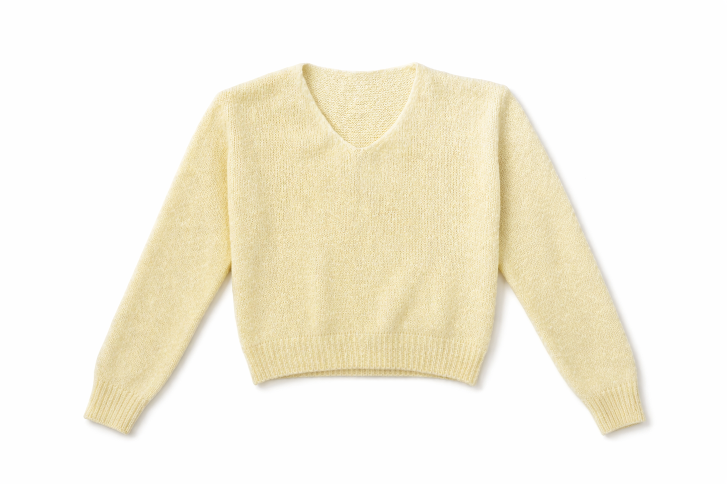 Pullover mit V-Kragen aus Mohair Mix
