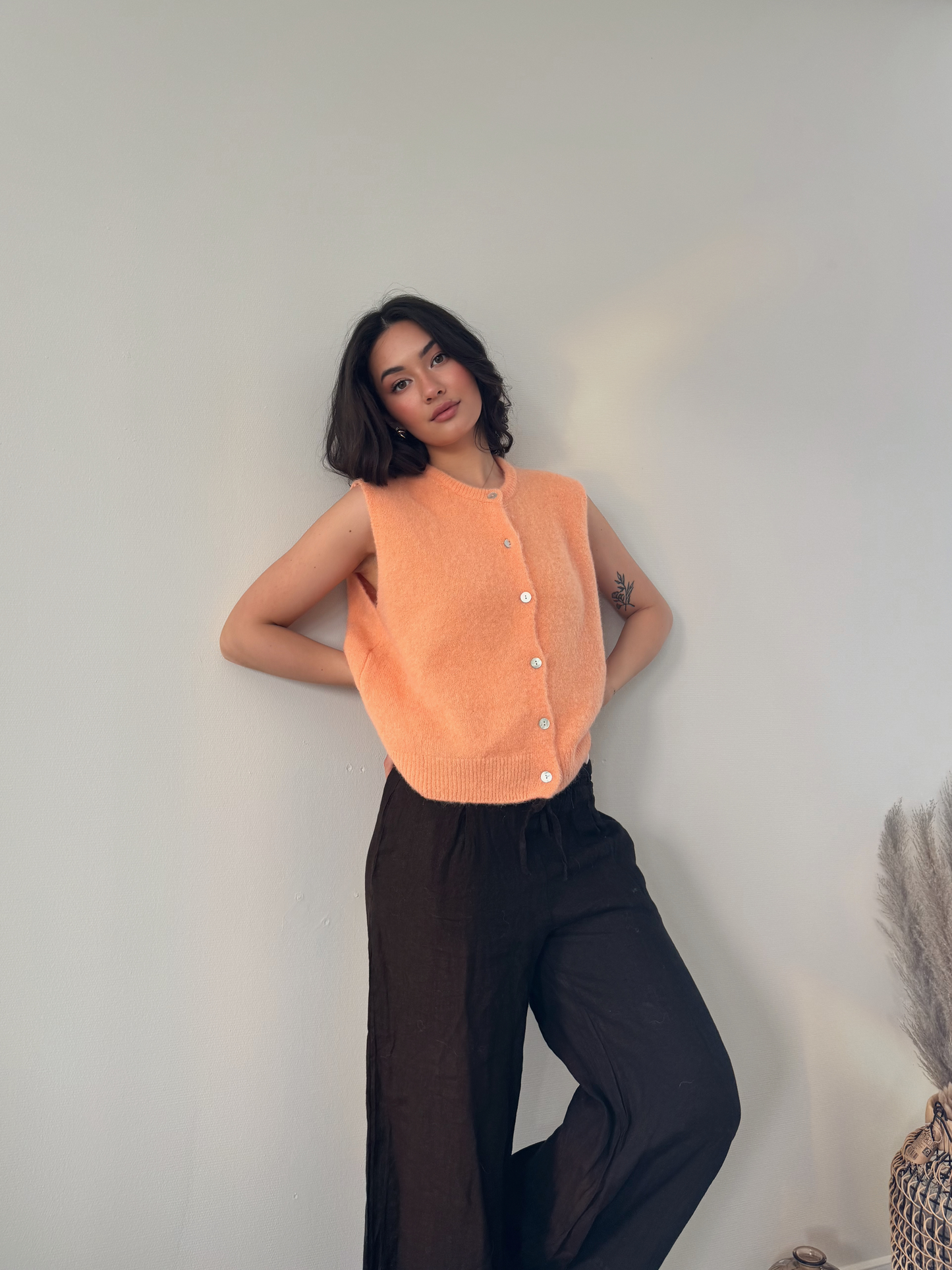 Ärmelloser Cardigan