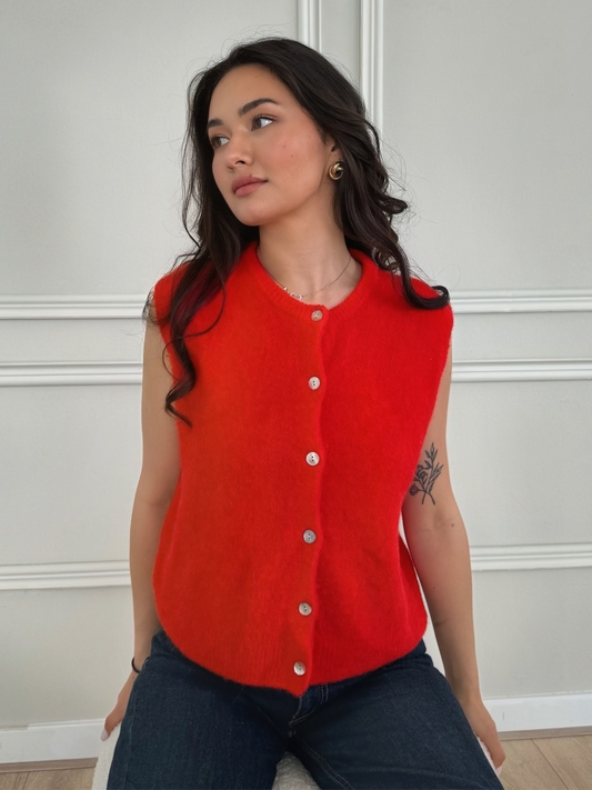 Ärmelloser Cardigan