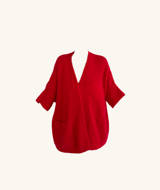 Offene Strickjacke