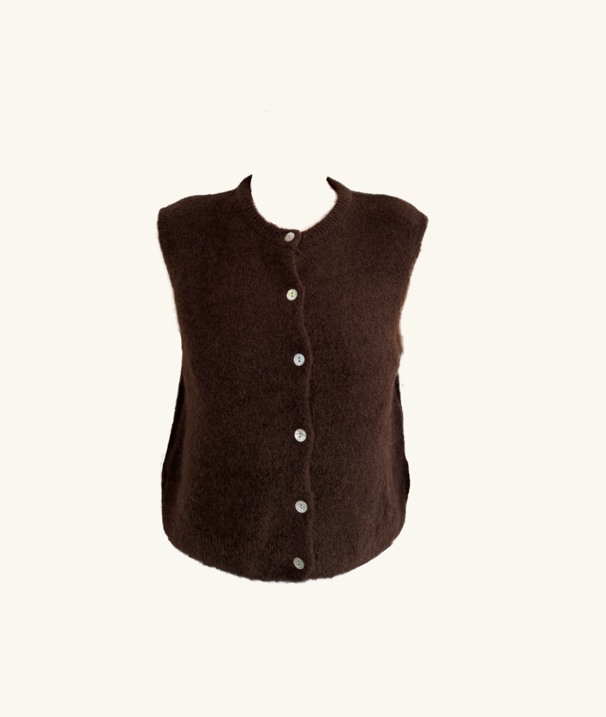 Ärmelloser Cardigan