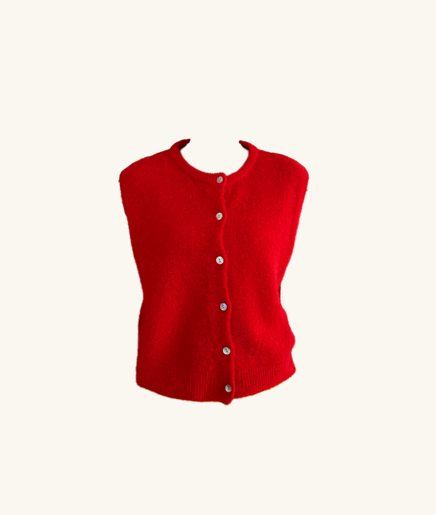 Ärmelloser Cardigan