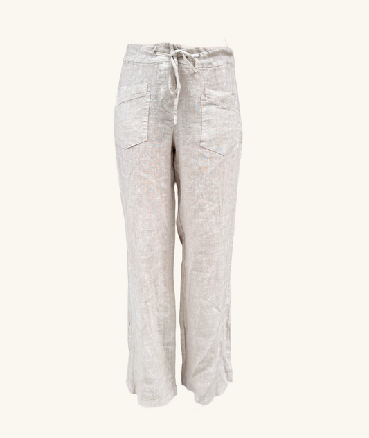 Leinenhose mit weitem Bein
