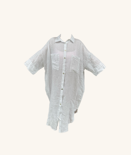 Oversize-Leinenkleid