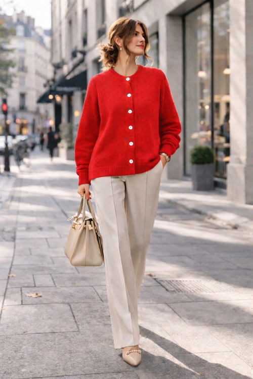 Alpaka-Strickjacke