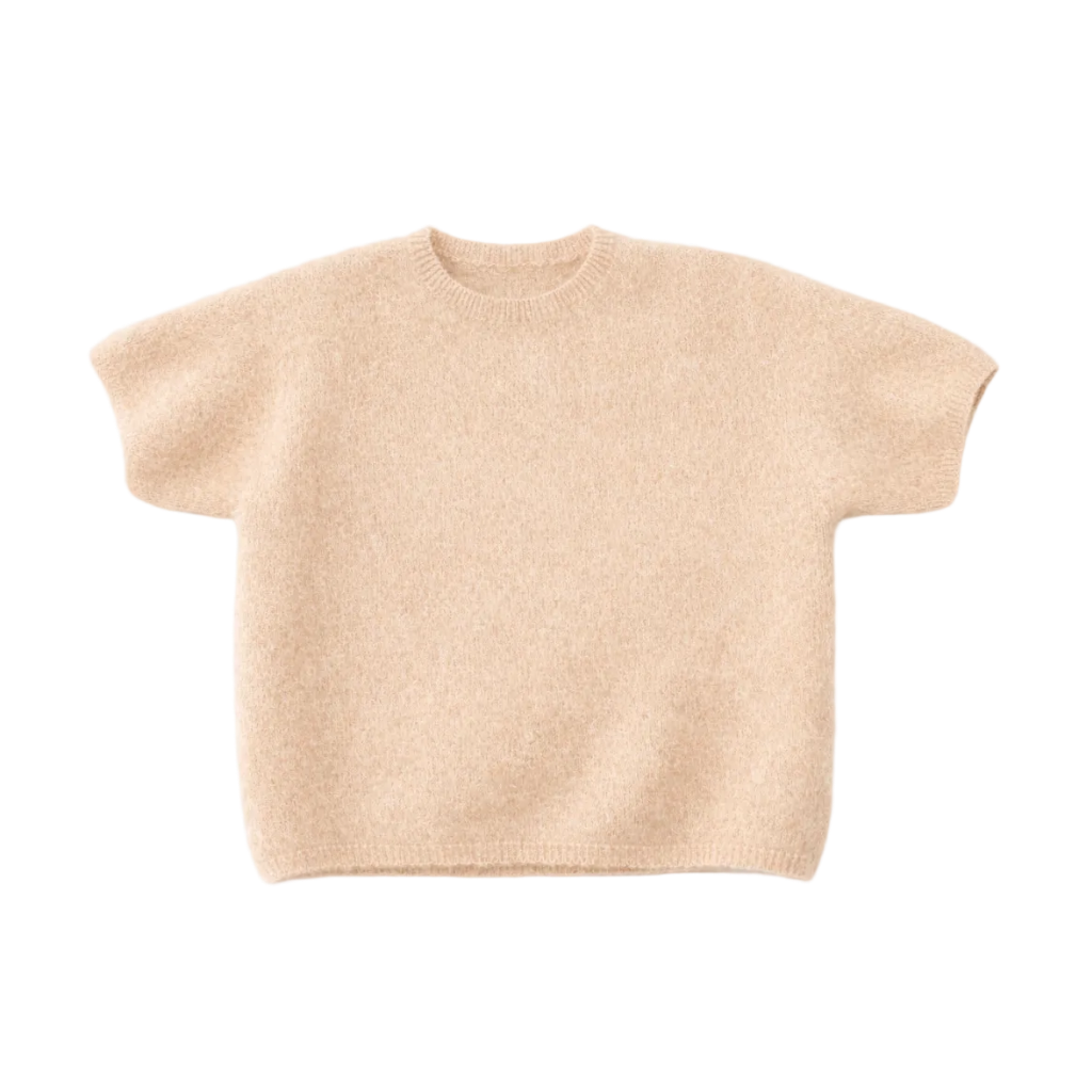 Kurzarmiger Strickpullover