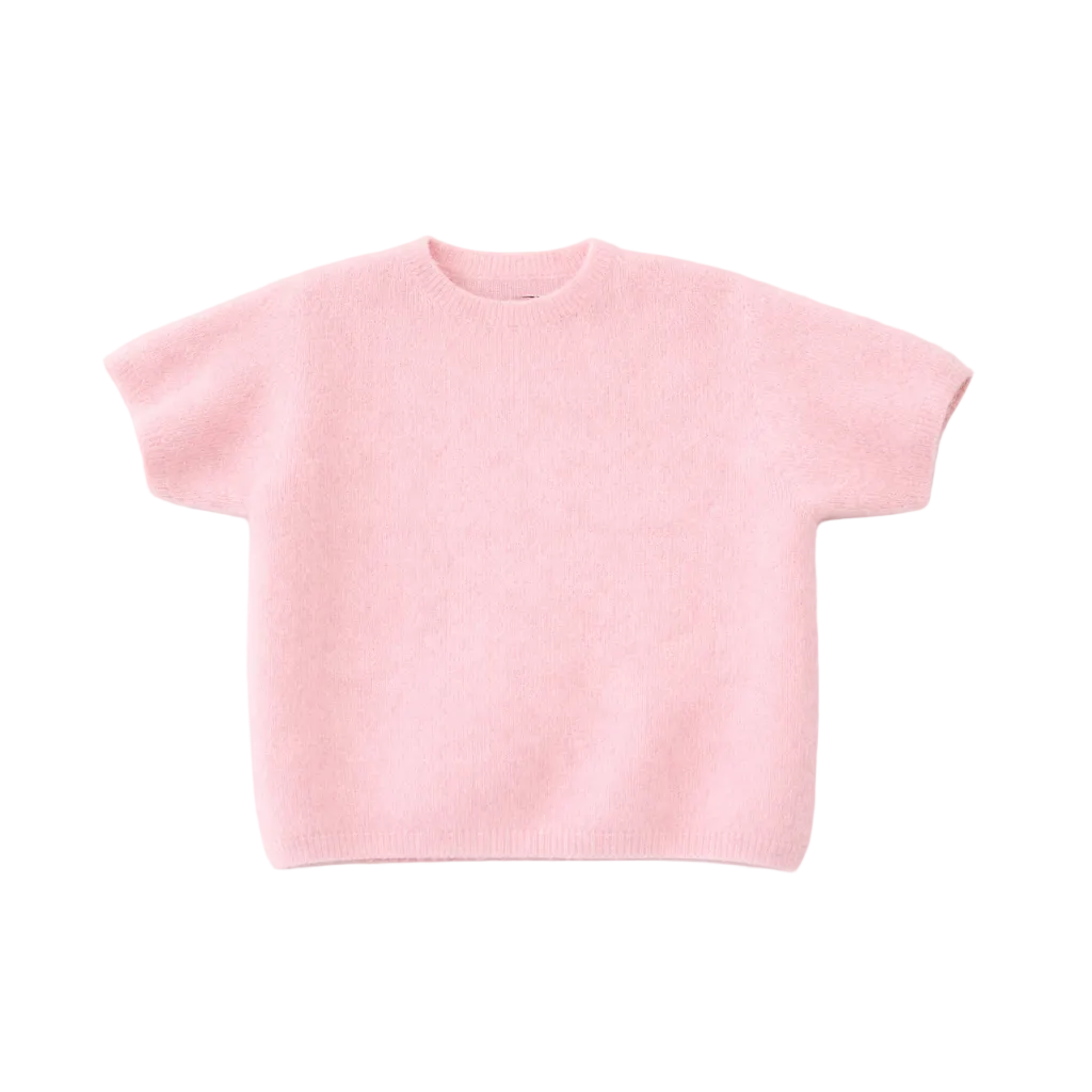 Kurzarmiger Strickpullover