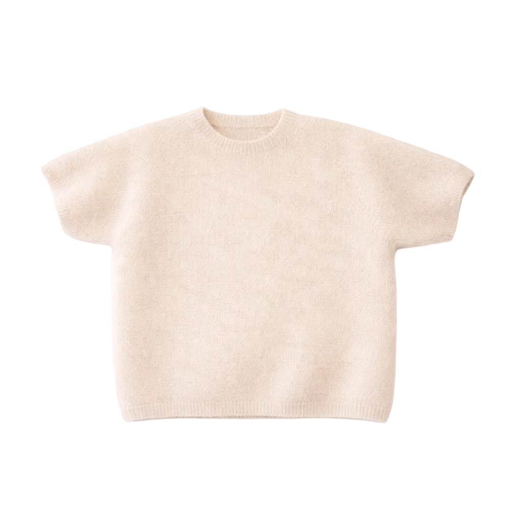 Kurzarmiger Strickpullover