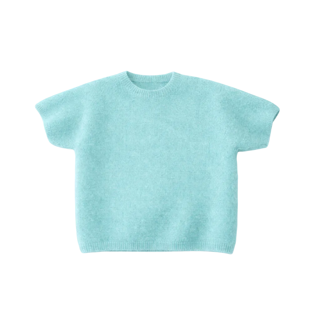 Kurzarmiger Strickpullover
