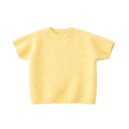 Kurzarmiger Strickpullover